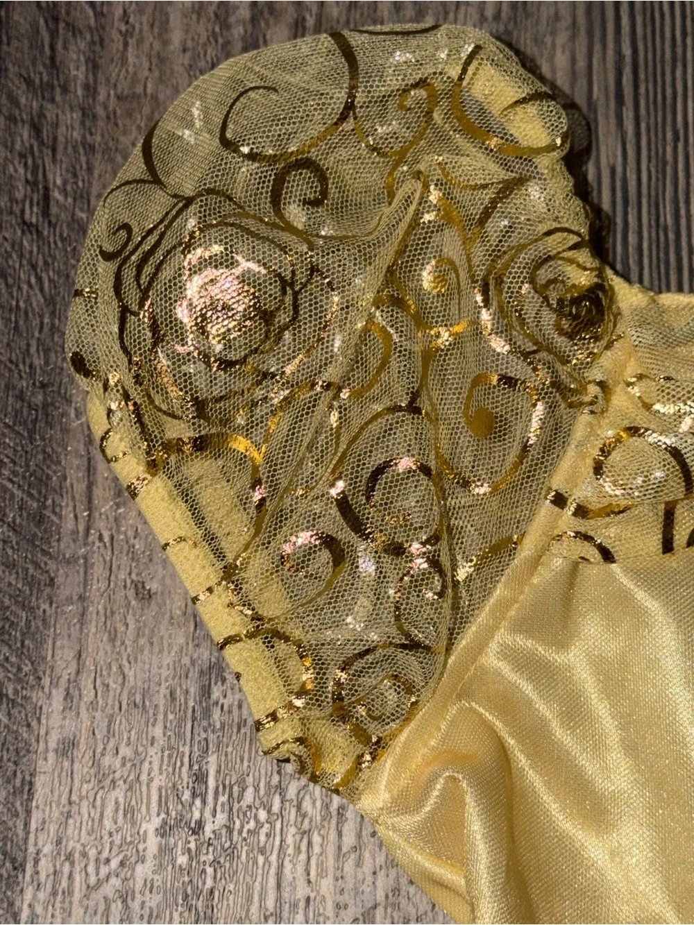 Disney Princess Belle Pajama Nightgown Size 3T Beauty & The Beast Yellow Gold - Picture 4 of 6